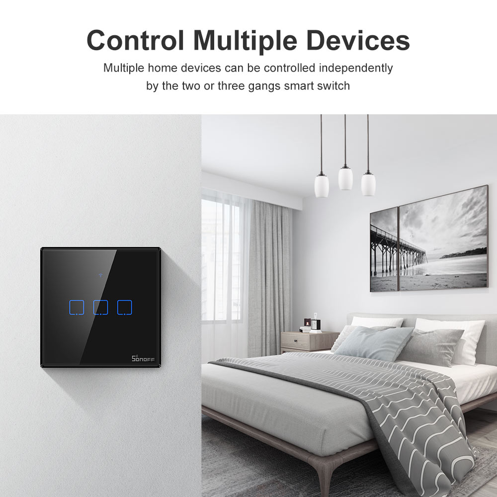SONOFF T3EU Black WiFi Smart W - Sonoff Basic recension och pris