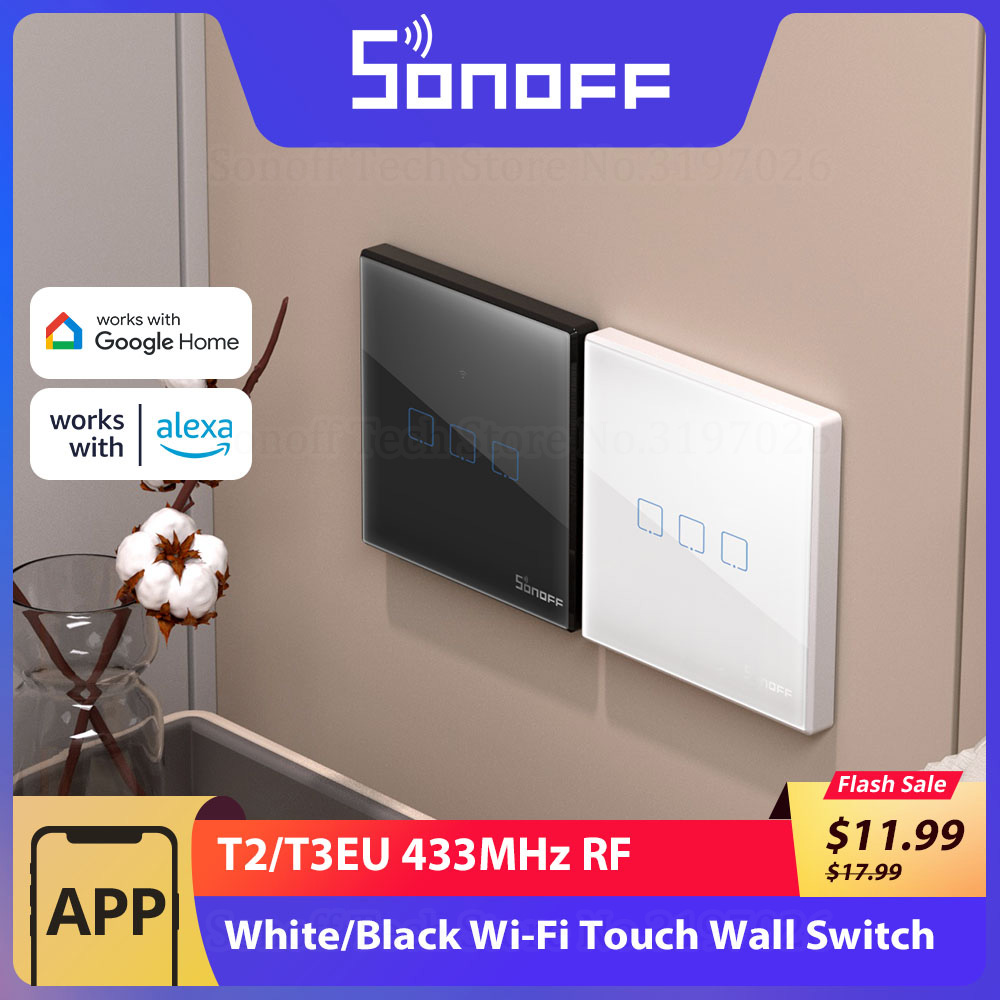 SONOFF T2/T3EU 433Mhz RF WiFi  - Sonoff Basic recension och pris