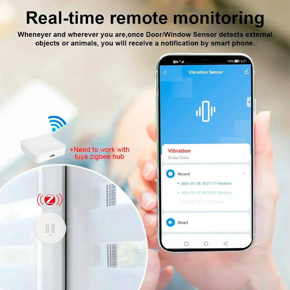 Tuya ZigBee Smart Vibration &  - Home Assistant Tuya recension och pris